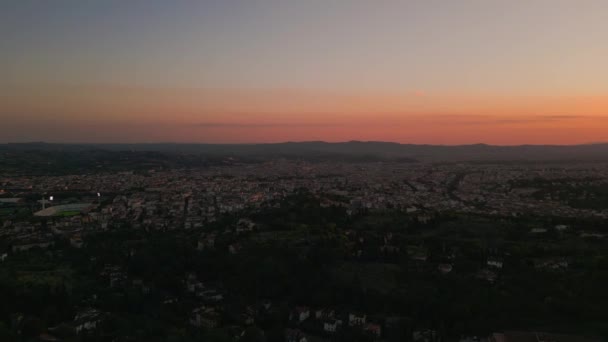 Old Florence Firenze Pusat Kota Sore Matahari Terbenam Drone Sinematik — Stok Video
