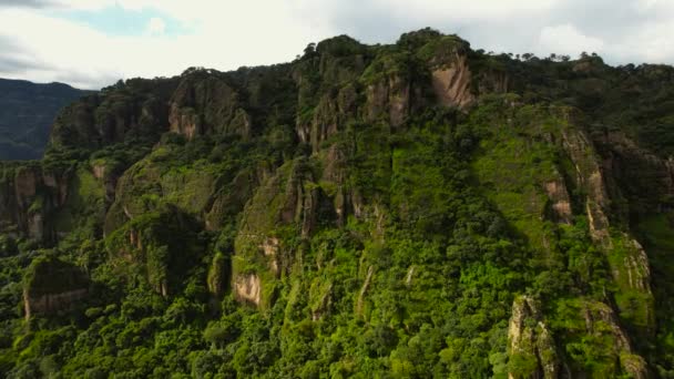 Luchtfoto Van Hele Uitbreiding Van Heuvels Rotsformaties Genaamd Cerro Del — Stockvideo