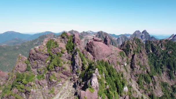 Seite Der Zerklüfteten Gebirgskette Mackenzie Range Vancouver Island Kanada — Stockvideo