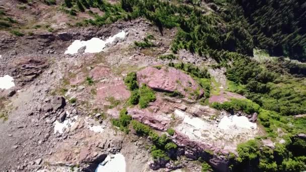 Spirale Luftaufnahme Eines Berggipfels Mackenzie Range Vancouver Island Kanada — Stockvideo