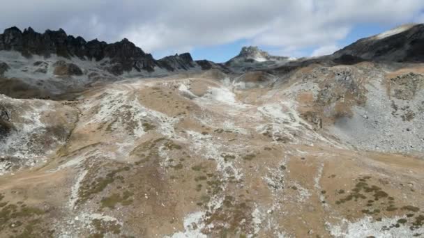 Odhalení Záběru Rozsáhlé Krajiny Průsmyku Meidpass Švýcarsku — Stock video