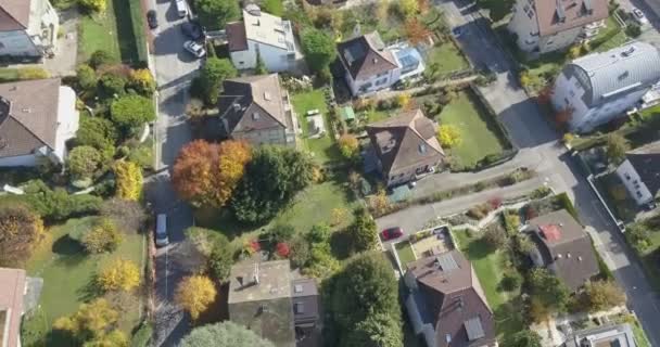 Rumah Bangunan Jalan Dan Taman Lausanne Ibukota Vaud Swiss Drone — Stok Video