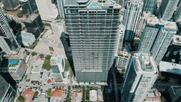Brickell Flatiron Building Centru Miami Florida — Stock video
