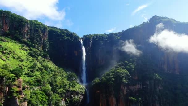 Cascada Cristalina Montaña — Vídeos de Stock