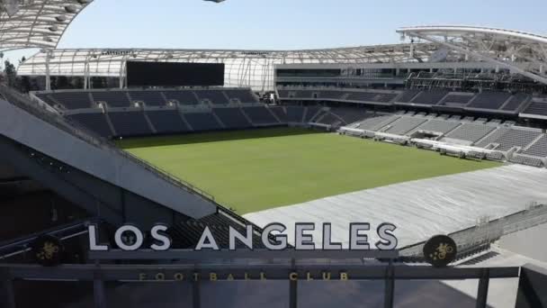 Стадион Футбольного Клуба Лос Анджелеса Калифорнии Футбольное Поле — стоковое видео