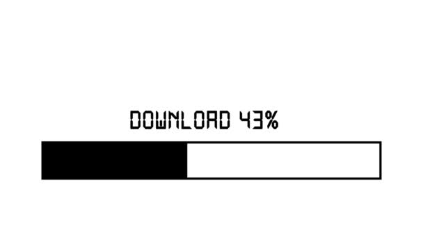 Pobierz Animację Paska 100 Obciążenia Białym Tle Zielonym Ekranie Pobierz — Wideo stockowe