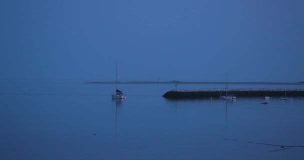 Końcówka Cape Cod Long Point Light Station Waterway Night Time — Wideo stockowe