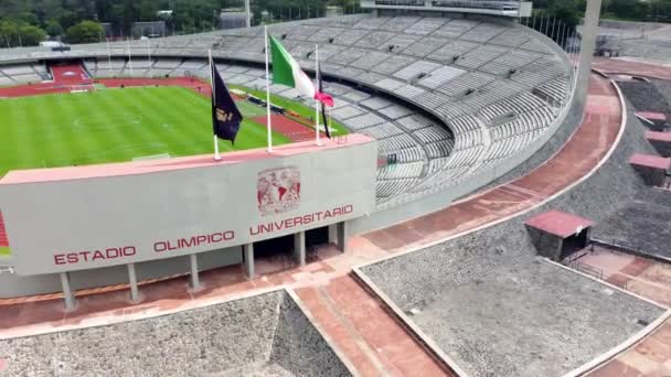 대학교 올림픽 스타디움 개장식 멕시코 사이의 멕시코 국기와 멕시코 위에서 — 비디오