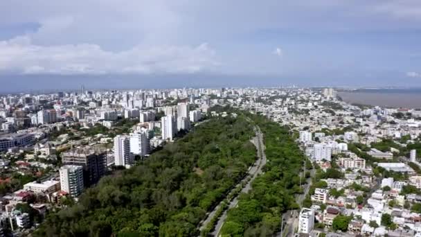 Mirador Del Sur Joaqun Balaguer Parkı Bakan Hava Manzaralı Güneşli — Stok video