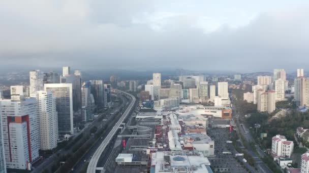 Stadtinfrastruktur Der Innenstadt Von Mexiko Stadt Straßen Und Gebäude Luftfahrt — Stockvideo