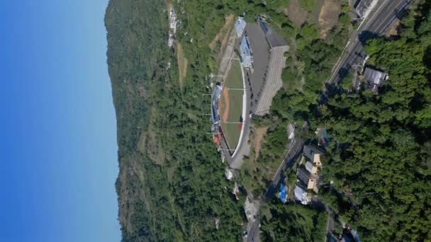 Vertical View Bartolo Colon Baseball Stadium Місті Алтаміра Провінція Пуерто — стокове відео