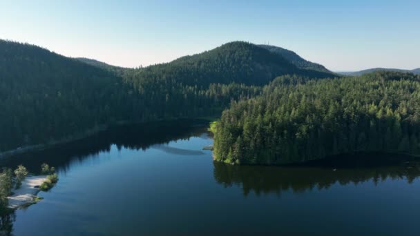 Создание Воздушного Снимка Озера Штате Вашингтон — стоковое видео