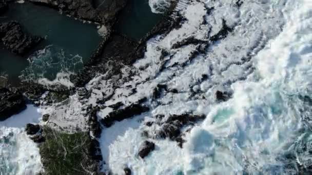 Fantastique Prise Vue Aérienne Haut Hauteur Côte Agaete Précisément Ses — Video