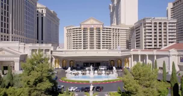 Caesars Palace Kaszinó Hotel Las Vegasban Külső Rögzítő Lövés — Stock videók