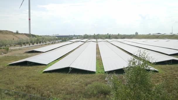 Zonnepanelen Duurzame Energie Lommel België — Stockvideo