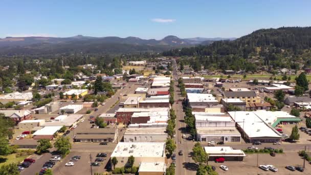 Cottage Grove Oregon Verenigde Staten Statische Drone Schot — Stockvideo