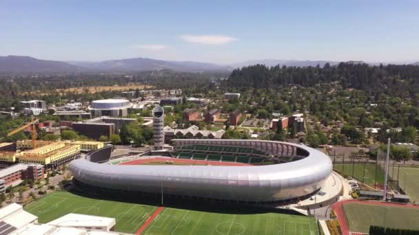 Hayward Field Stadion Eugene Oregon Luftdrone Kredsløb – Stock-video