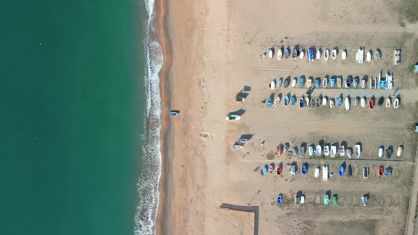 Genital Images Square Fishermen Boats Aerial Shot Static Image — Stock Video