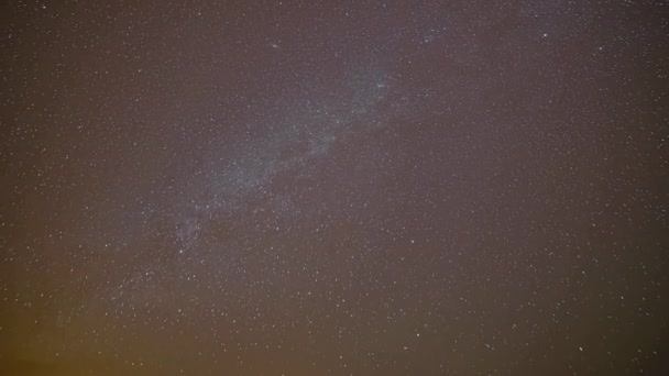 Снимок Красивого Движения Звезд Ночном Небе — стоковое видео