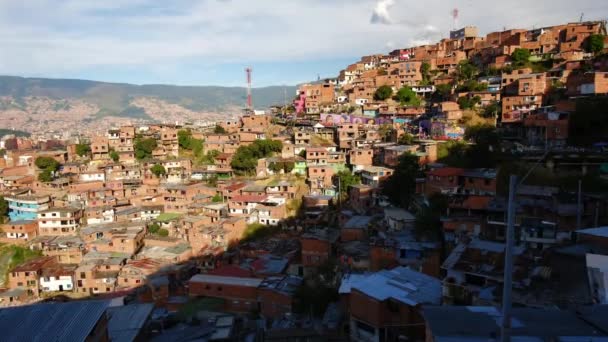 Ville Criminalité Ghetto Surpeuplé San Javier Commune Medellin Colombie — Video