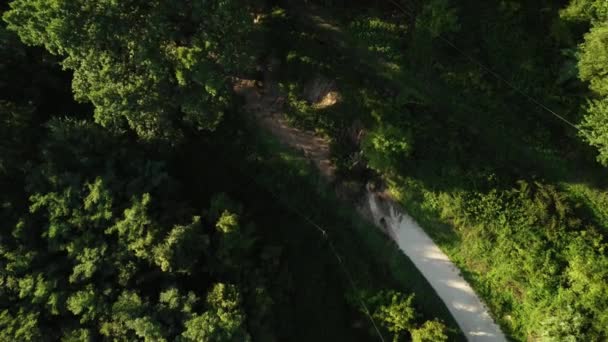 Großer Erdrutsch Von Oben Extreme Wetterbedingungen Verursachen Naturkatastrophe — Stockvideo