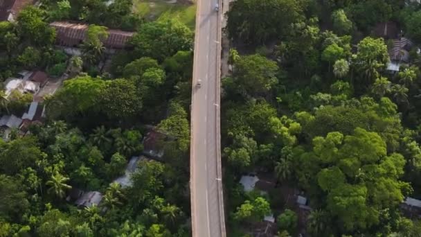 Tracking Shot Barisal Pirojpur Highway Forest Leading Gabkhan Bridge — Stock Video