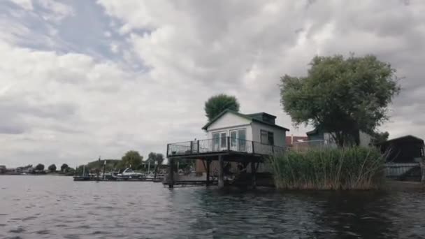 Будинок Хатини Палях Національному Парку Маас Бісбош Нідерланди — стокове відео