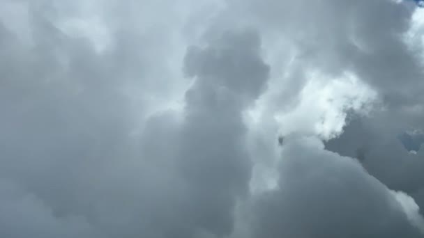 ジェットコックピットからのユニークな景色が積乱雲に飛び込みます Fps — ストック動画