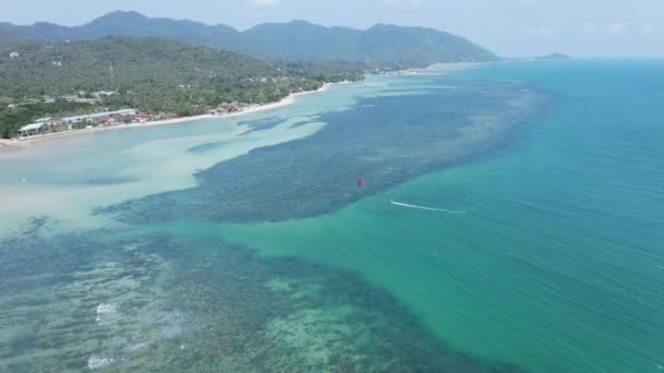Kitesurf Dans Plage Idyllique Pha Ngan Island Dans Sud Est — Video