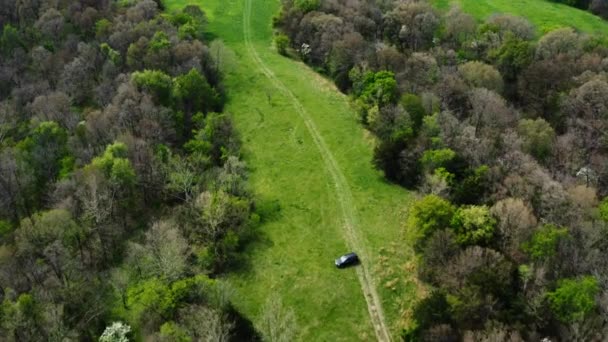 자동차 Land Surveyor Parked Green Meadowd Property Survey Siloam Springs — 비디오