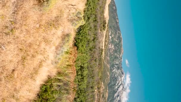 Wolkenlandschap Rocky Mountains Wasatch Front Vanaf Highland Utah Verticale Oriëntatie — Stockvideo