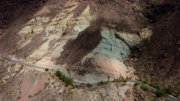 Fuente Los Azulejos Yörüngesinde Fantastik Bir Hava Çekimi Gran Kanarya — Stok video