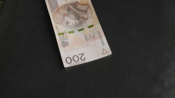 Para Değişimi Enflasyon Maaş Indirimi Polonya Fiat Para Birimi — Stok video