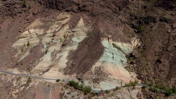 Fantastische Luftaufnahme Über Dem Fuente Los Azulejos Ist Ein Berg — Stockvideo