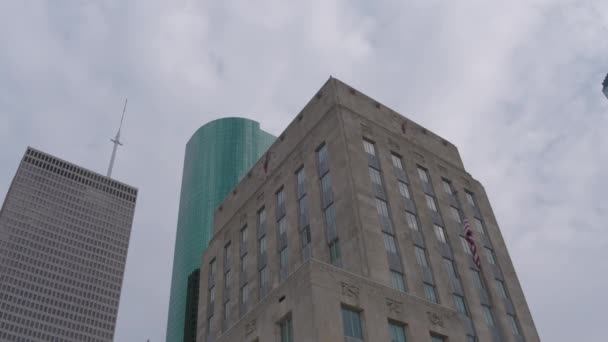 Messa Scena Dell Edificio Del Municipio Houston — Video Stock