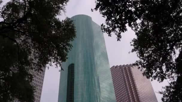 Estabelecendo Tiro Edifício Prefeitura Houston — Vídeo de Stock