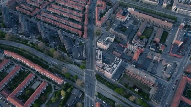 Drone Vista Alcuni Edifici Copenaghen Danimarca — Video Stock