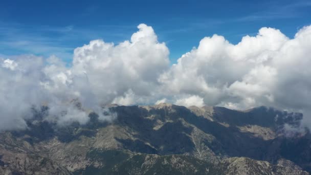 Vista Aerea Del Monte Doro Corsica Francia Con Vetta Rocciosa — Video Stock