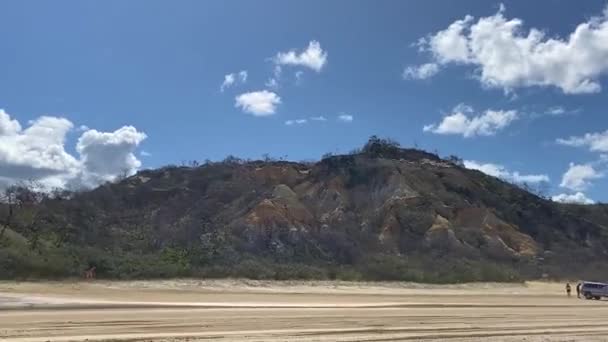 Pinnacles Dramatyczna Żywa Formacja Piaskowca Jest Głęboka Czerwień Pomarańczowy Żółty — Wideo stockowe
