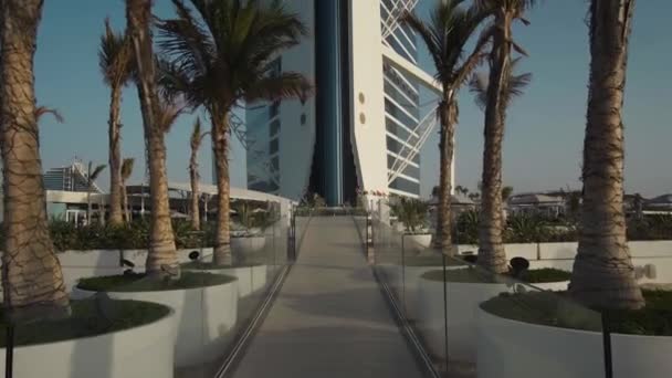 Burj Arab Dubai Matahari Terbit — Stok Video