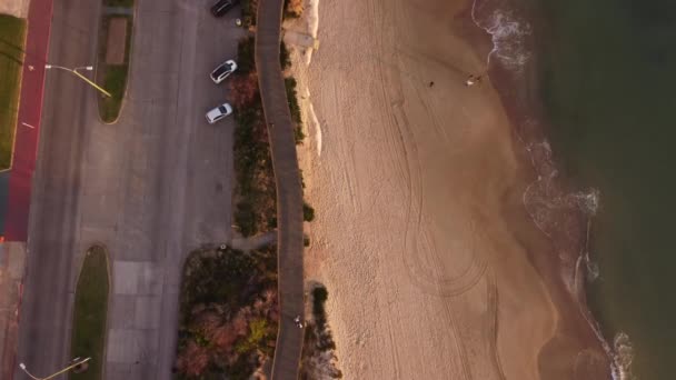 Fußgängerweg Der Küste Strand Von Punta Del Este Uruguay Von — Stockvideo