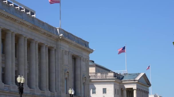 Rayburn Building Hus Och Senat Kontor Washington Regeringsbyggnad Från Gatunivå — Stockvideo