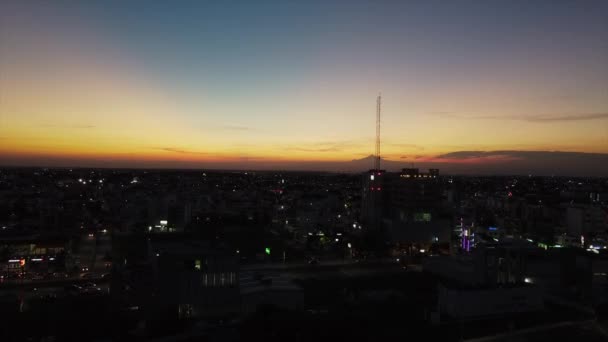 Pico Orizaba Lança Uma Sombra Sobre Veracruz México — Vídeo de Stock