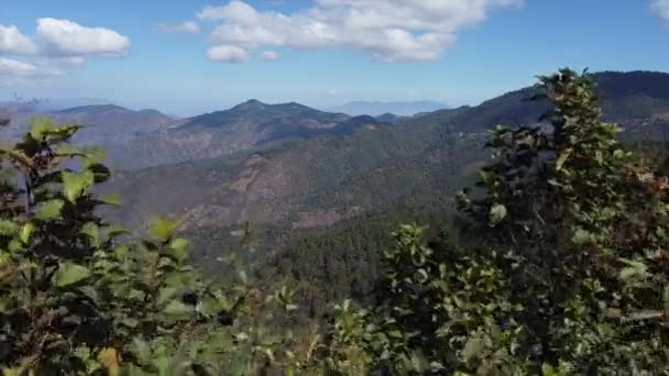Vue Aérienne Sierra Juarez Oaxaca Mexique Montagnes Sur Fond — Video