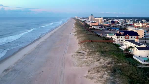 Carolina Beach Nord Carolina Aerial Beach Près Wilmington — Video