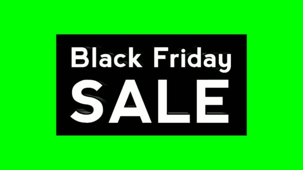 Motion Graphics Black Friday Sale Discount Text Animation Black Box — Stock Video