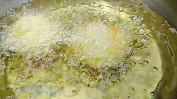 Roll Potatoes Boiling Hot Water — Stock Video