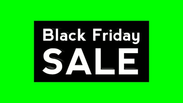 Motion Graphics Black Friday Vente Remise Animation Texte Dans Boîte — Video