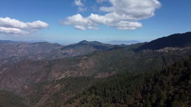 Aerial View Sierra Juarez Mountains Oaxaca Mexico — Stock Video