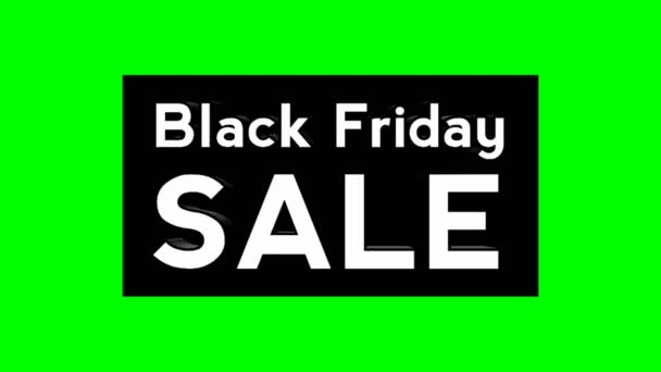 Motion Graphics Black Friday Sale Discount Text Animation Black Box — Αρχείο Βίντεο